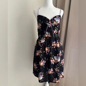 Xhilaration Black Floral Mini Dress